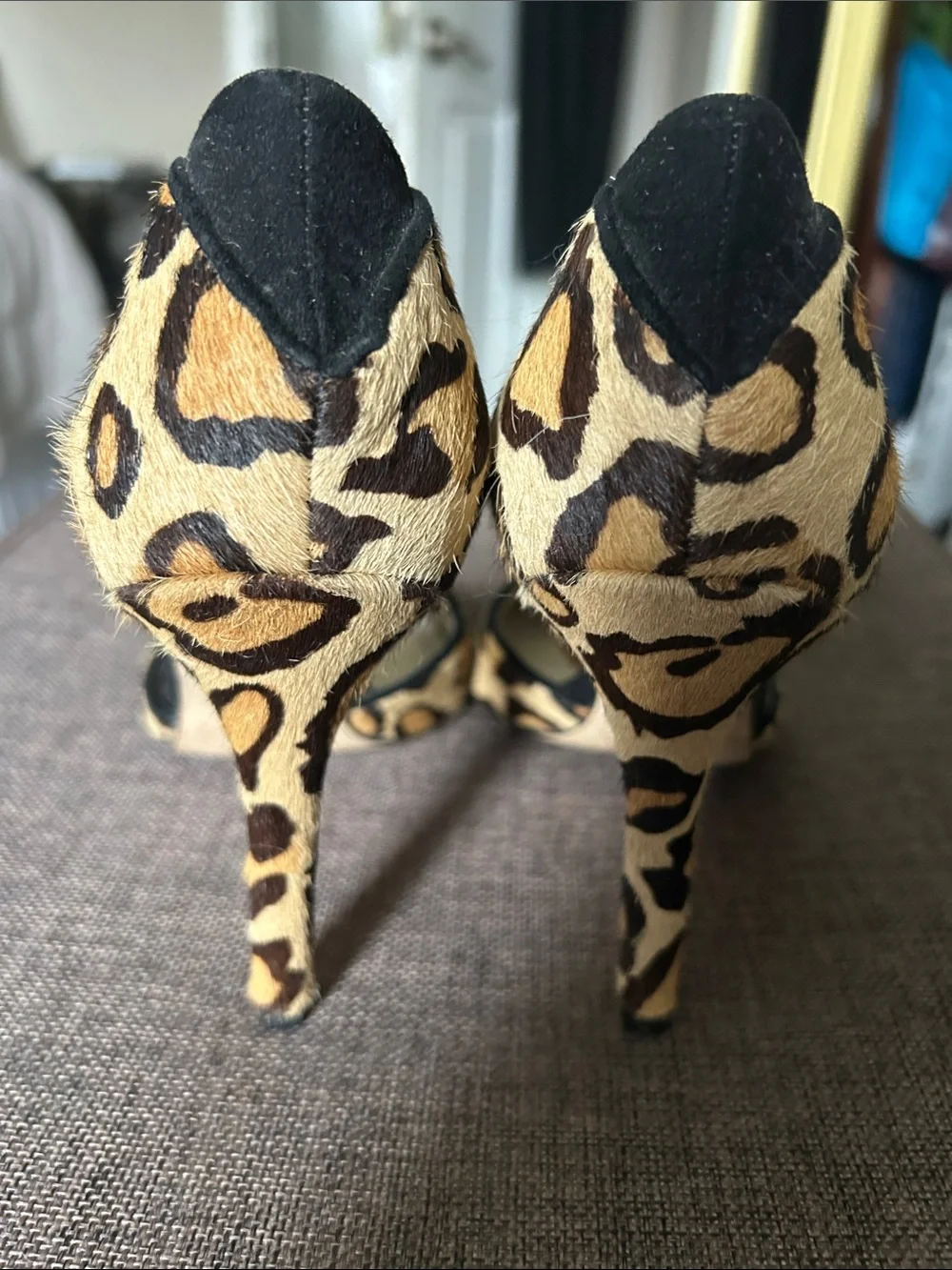 Sam Edelman Leopard D'Orsay Pumps in Tan and Black